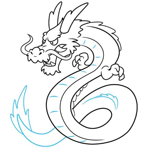 How To Draw A Japanese Dragon Really Easy Drawing Tutorial Japanese Dragon Cute Dragon