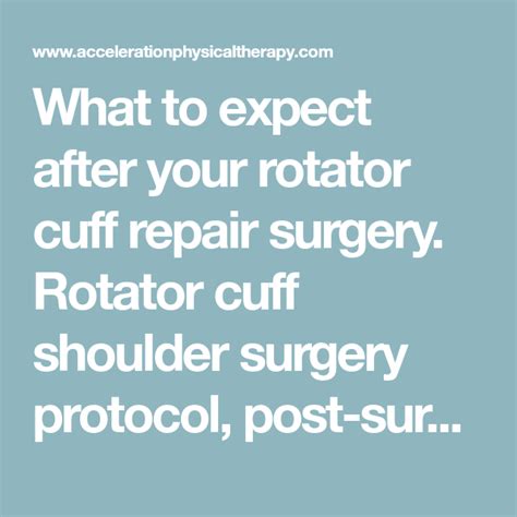 What To Expect After Your Rotator Cuff Repair Surgery Rotator Cuff