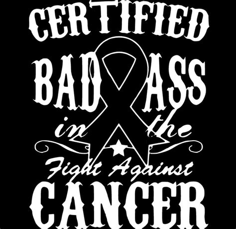 certified badass in the fight against cancer vinyl decal etsy