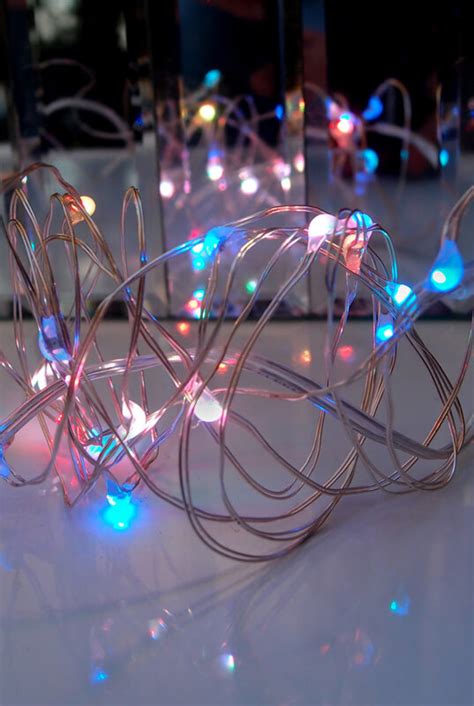 20 Rgb Color Changing Led Micro Fairy String Lights Waterproof 75 Ft