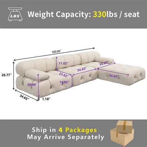 Buy Mgh Convertible Modular Sectional Sofa Minimalist Sofa Couch With