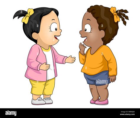 Kids Talking To Each Other Clipart