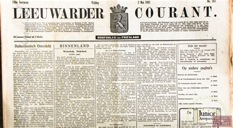 Een écht Historisch Leeuwarder Courant Als Krant Van De Geboortedag
