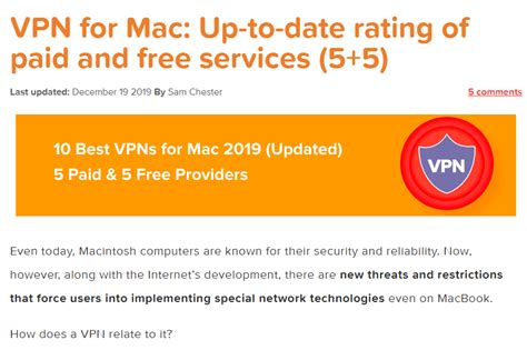 Vpn For Mac Which Is 100 Best 5 Paid And 5 Free Update 2019 Best