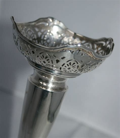 Antique Solid Silver Posy Vase Antiques Co Uk