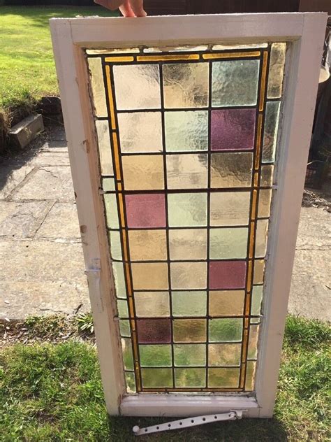 Original 1930 S Leaded Multi Coloured Stained Glass Window In Earley Berkshire Gumtree