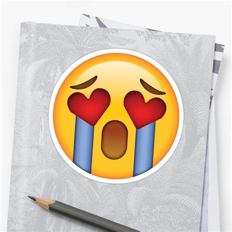 Crying Heart Eyes Secret Emoji Funny Internet Meme