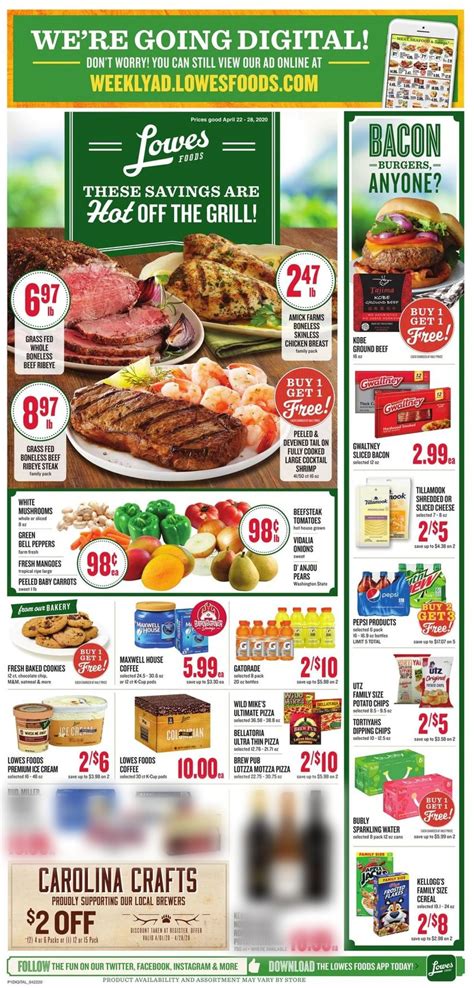 Lowes Foods Ad Circular - 04/22 - 04/28/2020 | Rabato