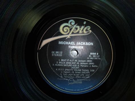 Michael Jackson Thriller Epic Records Classic Original Songs Qe38112