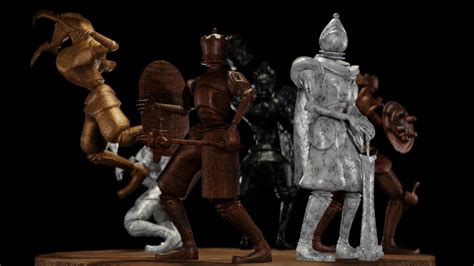 3d Model Fantasy Chess Character Pack With Weapons Vr Ar Low Poly Cgtrader