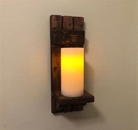 Rustic Candle Sconce Candle Holder Wall Sconce Rustic Etsy