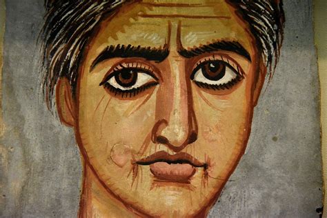 Mummy Portrait Of A Woman From Fayum Hawaramodern Day Egypt The
