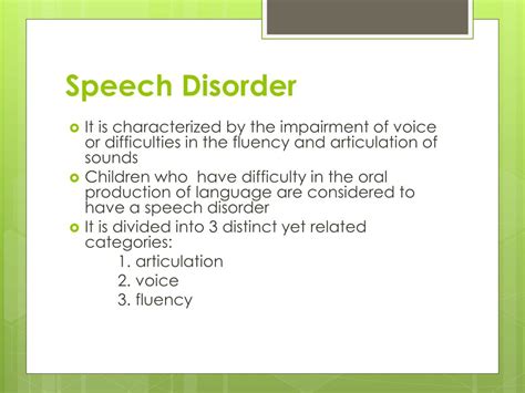 Ppt Speech And Language Disorders Powerpoint Presentation Free