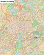 Große detaillierte stadtplan von Braunschweig