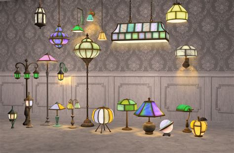 Mod The Sims Lamp Collection Retro Floor Lamps Sims