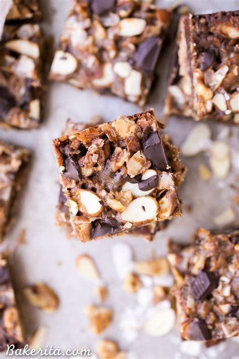 Then, line a pan with parchment paper, press the peanut butter layer down into the pan. Paleo Magic Cookie Bars (Gluten Free + Vegan) | Recipe ...
