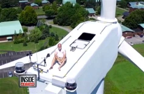 Drone Catches Monk Sunbathing On Rhode Island Wind Turbine Video Us