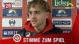 Benedict Hollerbach nach SV Wehen Wiesbaden vs F.C. Hansa Rostock - YouTube