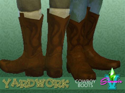 Yardwork Cowboy Boots By Simmiev At Tsr Sims 4 Updates