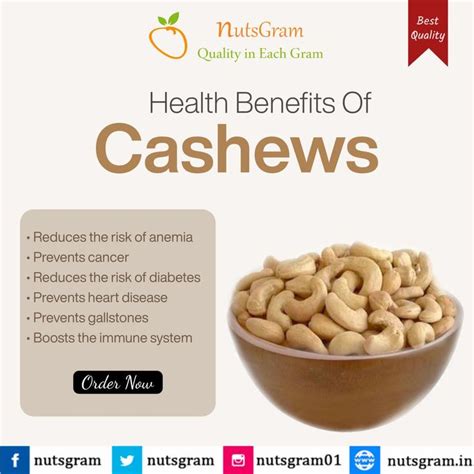Benefits Of Cashews Cashews Benefits Healthy Nuts Health Benefits