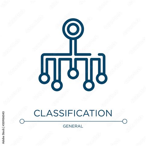 Classification Icon Linear Vector Illustration From General Collection Outline Classification