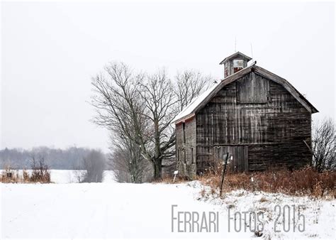 Snow Covered Abandoned Farm In Rural Pennsylvania Hop Bottom Pa