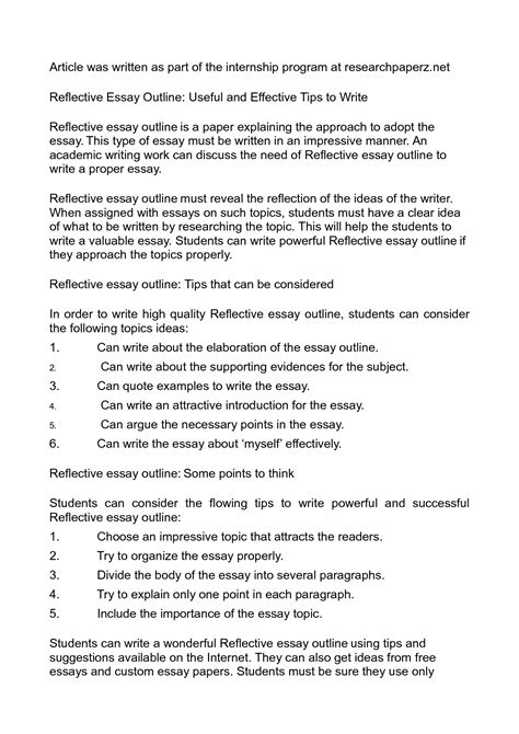 Reflective essays are those sorts of essays that seem oh so easy, and yet oh so hard to write, all at the same time. FREE 19+ Reflective Essay Examples & Samples in PDF | Examples - Example of a personal