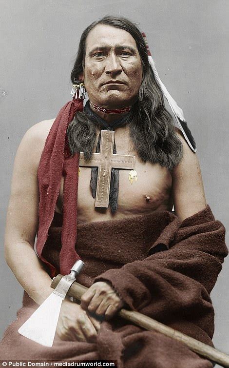 cheyenne indians shown before and after in pictures daily mail online