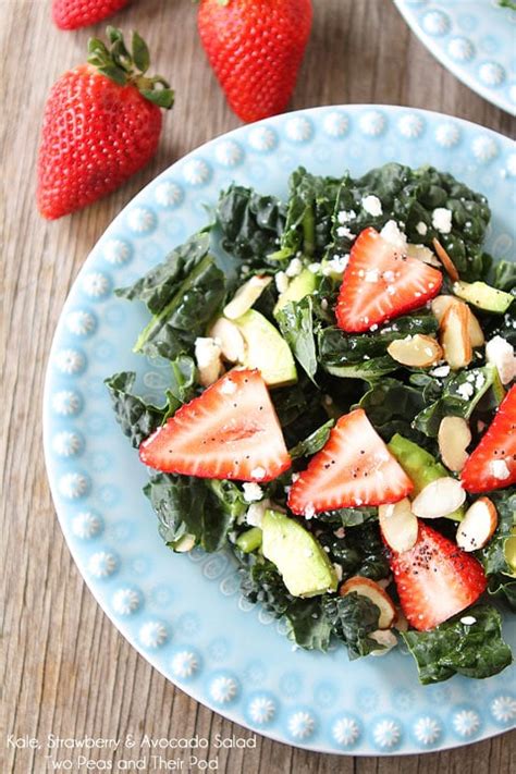 Kale Strawberry And Avocado Salad Two Peas And Their Pod