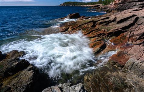 Waves In Acadia National Park Maine Stock Image Image Of Hike Maine