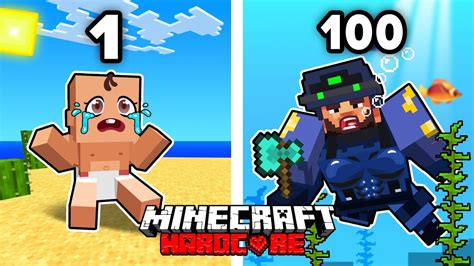 Aku Bertahan 100 HARI Sebagai MARINIR Di Minecraft HARDCORE YouTube