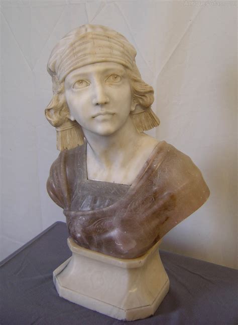 Antiques Atlas Italian Carved Marble And Alabaster Female Bust