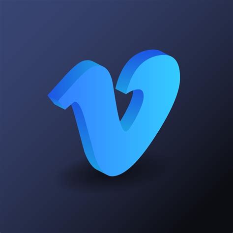 Premium Vector Vimeo Logo On A Realistic 3d Icon Illustration