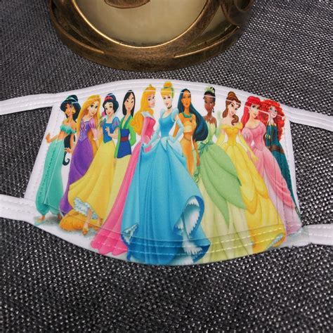 Disney Princess Face Mask Animated Face Mask For Kids And Adults W