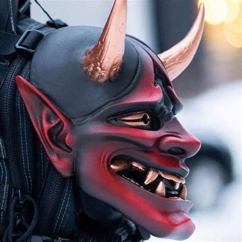 JAPANESE HANNYA Prajna Devil Demon Oni Samurai Mask Latex Halloween Props PicClick
