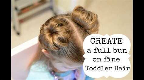 1280 x 720 jpeg 102 кб. Hairstyles for toddler girl - Create a bun with fine hair ...