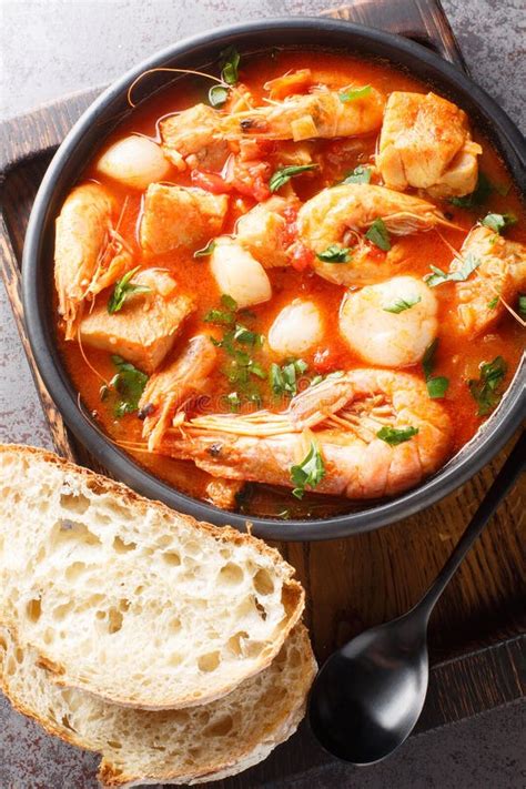 Croatian Seafood Stew Brudet With Fish Shrimp Mussels Scallops