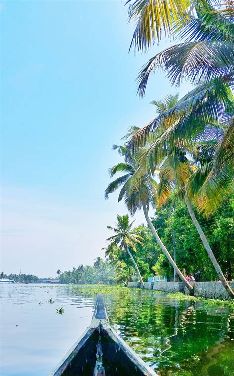 India Travel Photography Alleppey Canoe Tour Or Kerala Kayaking On