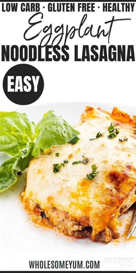 Low Carb Eggplant Lasagna Recipe Without Noodles Gluten Free This