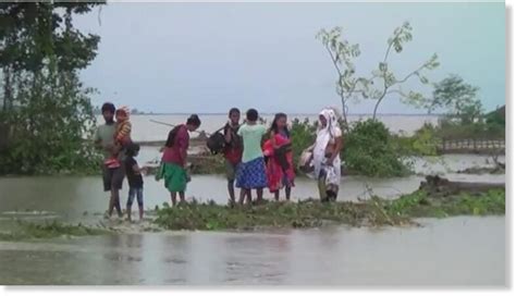 Flood Situation Deteriorates In Assam India With Over 225000 People