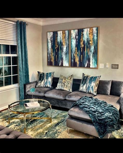 The color blue is a teal blue which historically, has always been associated with richness. Loving the teal, gray and gold combo!! How about you?!💖 : Follow @mrstylovesdecor for dec ...