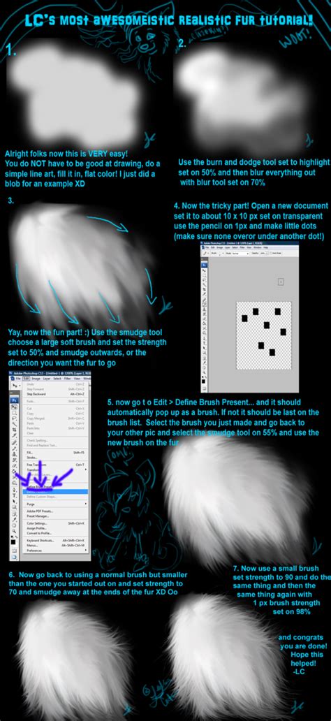 Realistic Fur Tutorial 2 Video By Lightningcato On Deviantart Digital