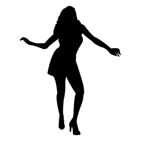 Silhouette Girl Dancing Vector Transparent Background Png Mart
