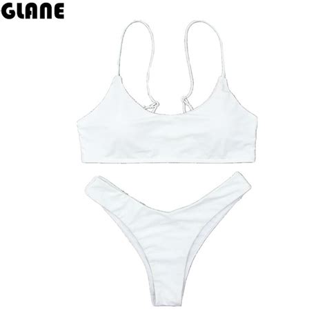 Brand 2018 Push Up Bikini Swimwear Women Swimsuit Floral Print White Bikins Set Biquini Bathing
