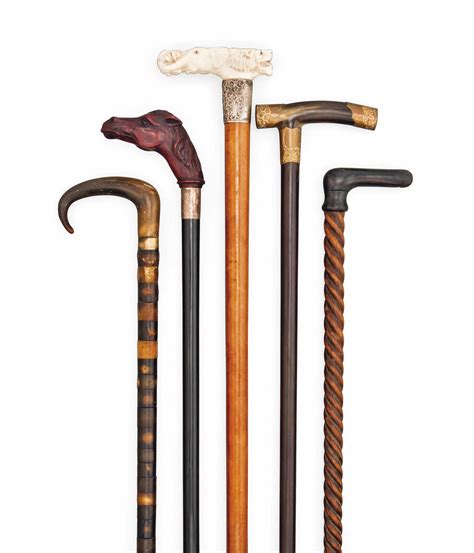 FIVE NOVELTY WALKING STICKS , 19TH CENTURY AND LATER | Christie's