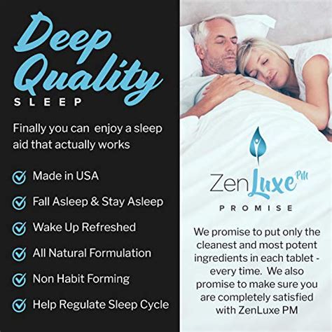 Zenluxe Pm Extra Strength Herbal Sleep Aid Max Efficiency Sleeping Pills For Deep Restful