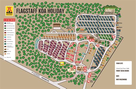Flagstaff Arizona Campground Map Flagstaff Koa Holiday
