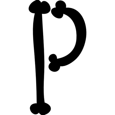 A, b, c, d, e, f, g, h, i, j, k, l, m, n, o, p, q, r, s, t, u, v, w, x, y, z. Bones Halloween typography filled shape of letter P - Free ...