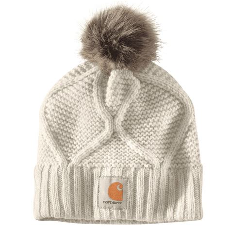 Carhartt Womens Cable Knit Pom Hat Overtons