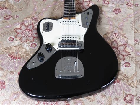 Pre Cbs 1964 Fender Jaguar Black Refin Exc Condition With Ohsc